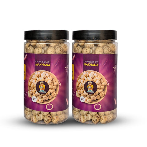 Cream & Onion Flavoured - Roasted Makhana - 90gm.