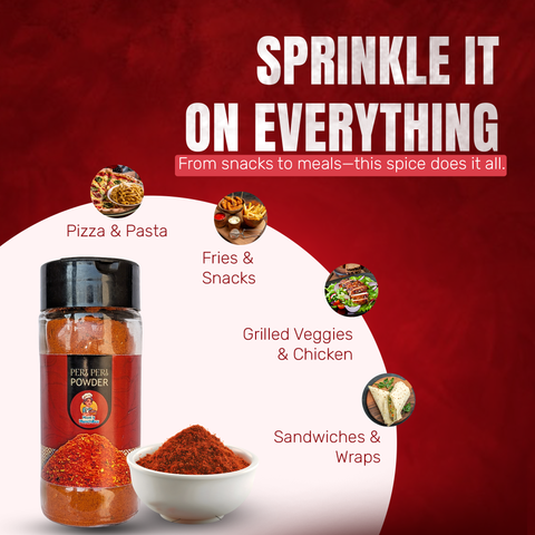 Peri Peri Spice Mix (Multipurpose Seasoning) – By Mom's MunchBox | Pack of 2 (75 gm. each)