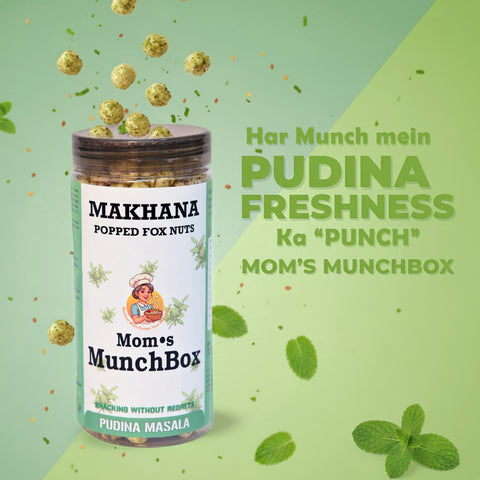 Pudina Flavoured -  Roasted Masala Makhana - 100 gms.