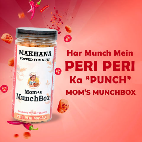 Peri Peri & Rock Salt; Black Pepper Flavoured  -  Roasted Masala Makhana - 100 gm.