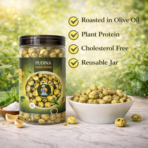 Pudina Flavoured -  Roasted Masala Makhana - 90 gms.