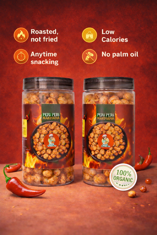 Peri Peri Flavoured -  Roasted Masala Makhana - 90 gm.